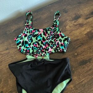 Art Class Neon Leopard Print Swimwear